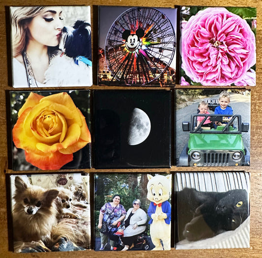 2x2 Custom Photo Magnets - Set of 9